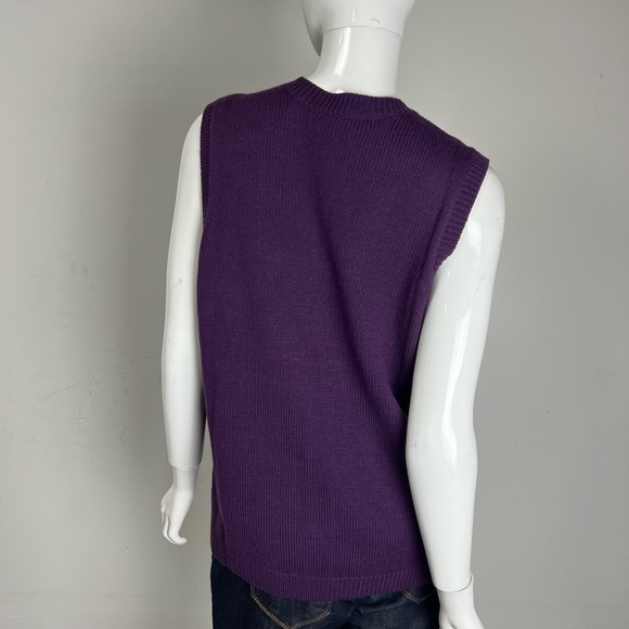The Tog Shop Knitted Vest Utility Button Sleeveless Jacket With Cargo Pockets - Picture 4 of 8